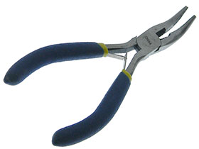 Bent Serriated Nose Mini Pliers, 5-1/4in.
